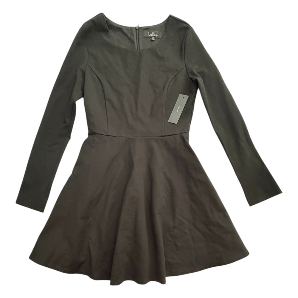 Lulu's Classic Black Long Sleeve Dress Women Size M Office Going Out Date Night